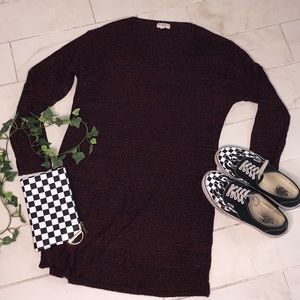 Burgundy Sweater Dress